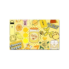 Marillo Pastel Zkt, Aesthetic, Stickers, Yellow Sticker (rectangular) by kyorashop23