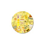 Marillo Pastel Zkt, Aesthetic, Stickers, Yellow Golf Ball Marker Front