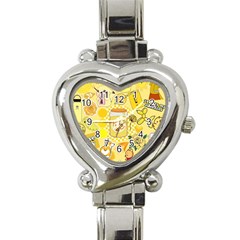 Marillo Pastel Zkt, Aesthetic, Stickers, Yellow Heart Italian Charm Watch