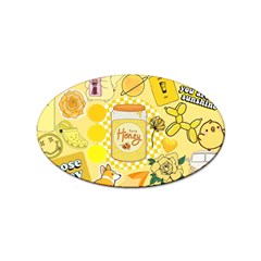 Marillo Pastel Zkt, Aesthetic, Stickers, Yellow Sticker Oval (10 Pack) by kyorashop23