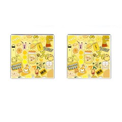 Marillo Pastel Zkt, Aesthetic, Stickers, Yellow Cufflinks (square) by kyorashop23