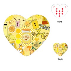 Marillo Pastel Zkt, Aesthetic, Stickers, Yellow Playing Cards Single Design (heart)