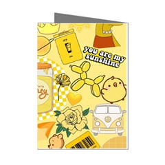 Marillo Pastel Zkt, Aesthetic, Stickers, Yellow Mini Greeting Cards (pkg Of 8)