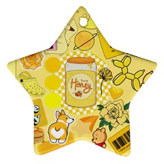 Marillo Pastel Zkt, Aesthetic, Stickers, Yellow Star Ornament (two Sides) by kyorashop23