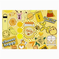 Marillo Pastel Zkt, Aesthetic, Stickers, Yellow Large Glasses Cloth by kyorashop23