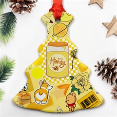 Marillo Pastel Zkt, Aesthetic, Stickers, Yellow Ornament (christmas Tree) 