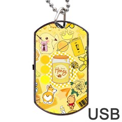 Marillo Pastel Zkt, Aesthetic, Stickers, Yellow Dog Tag Usb Flash (one Side) by kyorashop23