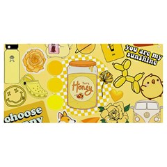 Marillo Pastel Zkt, Aesthetic, Stickers, Yellow Banner And Sign 8  X 4  by kyorashop23