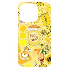 Marillo Pastel Zkt, Aesthetic, Stickers, Yellow Iphone 14 Pro Black Uv Print Case by kyorashop23