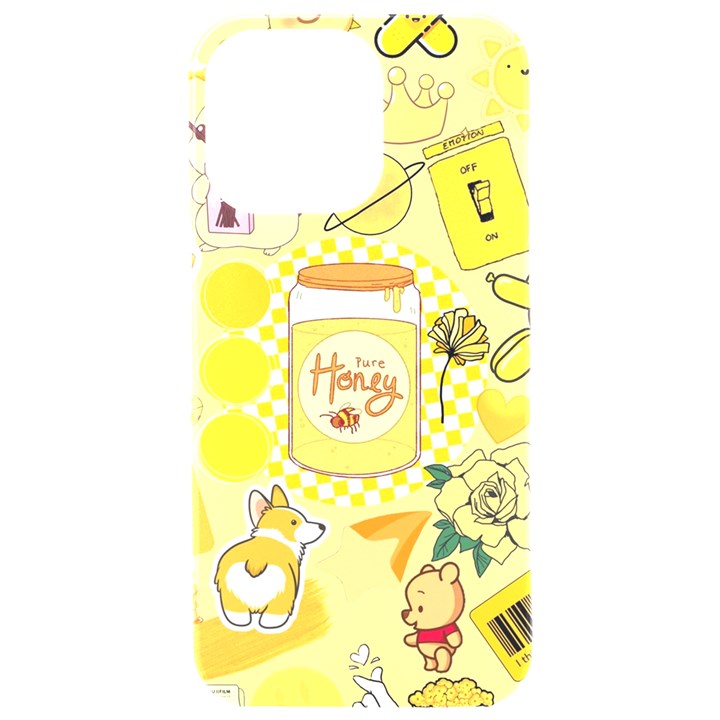 Marillo Pastel Zkt, Aesthetic, Stickers, Yellow iPhone 15 Pro Max Black UV Print PC Hardshell Case