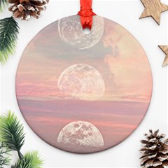 Moon Phase, Cloud, Clouds, Moon, Pastel Ornament (round) by kyorashop23