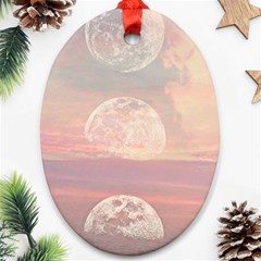 Moon Phase, Cloud, Clouds, Moon, Pastel Ornament (oval)