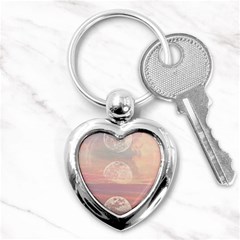 Moon Phase, Cloud, Clouds, Moon, Pastel Key Chain (heart) by kyorashop23