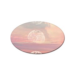 Moon Phase, Cloud, Clouds, Moon, Pastel Sticker (oval) by kyorashop23