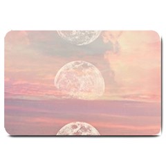 Moon Phase, Cloud, Clouds, Moon, Pastel Large Doormat by kyorashop23