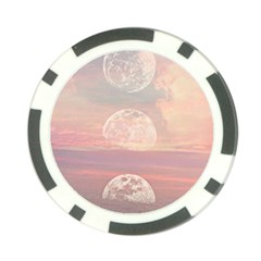 Moon Phase, Cloud, Clouds, Moon, Pastel Poker Chip Card Guard