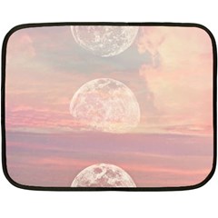 Moon Phase, Cloud, Clouds, Moon, Pastel Fleece Blanket (mini) by kyorashop23