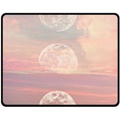 Moon Phase, Cloud, Clouds, Moon, Pastel Fleece Blanket (medium) by kyorashop23