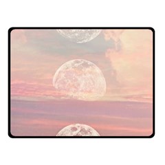 Moon Phase, Cloud, Clouds, Moon, Pastel Fleece Blanket (small) by kyorashop23