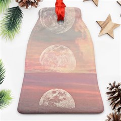 Moon Phase, Cloud, Clouds, Moon, Pastel Bell Ornament (two Sides)