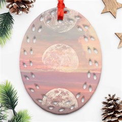 Moon Phase, Cloud, Clouds, Moon, Pastel Ornament (oval Filigree)