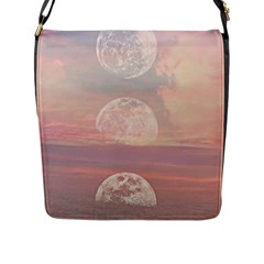 Moon Phase, Cloud, Clouds, Moon, Pastel Flap Closure Messenger Bag (l) by kyorashop23