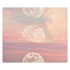 Moon Phase, Cloud, Clouds, Moon, Pastel Two Sides Premium Plush Fleece Blanket (kids Size) by kyorashop23