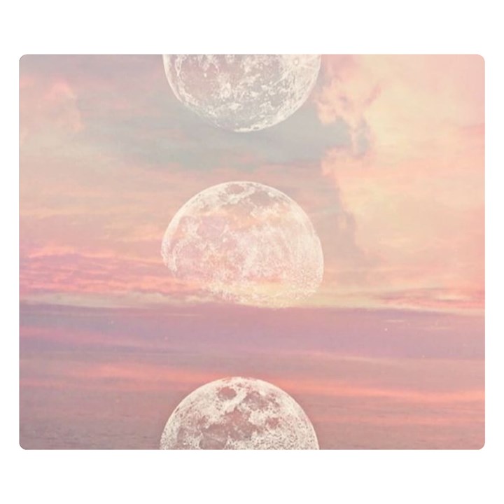 Moon Phase, Cloud, Clouds, Moon, Pastel Premium Plush Fleece Blanket (Small)