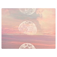 Moon Phase, Cloud, Clouds, Moon, Pastel Premium Plush Fleece Blanket (extra Small) by kyorashop23