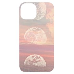 Moon Phase, Cloud, Clouds, Moon, Pastel Iphone 14 Black Uv Print Case