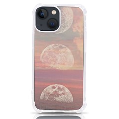 Moon Phase, Cloud, Clouds, Moon, Pastel Iphone 13 Mini Tpu Uv Print Case by kyorashop23