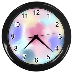 Pastel Ballons, Ballons, Wall Clock (black) by kyorashop23