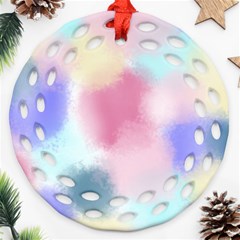 Pastel Ballons, Ballons, Round Filigree Ornament (two Sides)