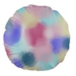 Pastel Ballons, Ballons, Large 18  Premium Flano Round Cushions Back