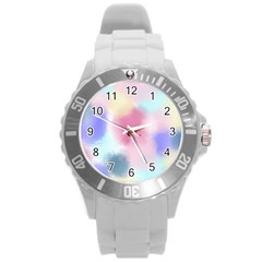 Pastel Ballons, Ballons, Round Plastic Sport Watch (l) by kyorashop23