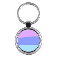 Pastel Colour, Blue, Lilac, Orange, Pastel, Pink, Romance Key Chain (round) by kyorashop23