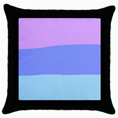 Pastel Colour, Blue, Lilac, Orange, Pastel, Pink, Romance Throw Pillow Case (black) by kyorashop23