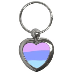 Pastel Colour, Blue, Lilac, Orange, Pastel, Pink, Romance Key Chain (heart) by kyorashop23