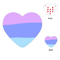 Pastel Colour, Blue, Lilac, Orange, Pastel, Pink, Romance Playing Cards Single Design (heart)