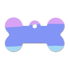 Pastel Colour, Blue, Lilac, Orange, Pastel, Pink, Romance Dog Tag Bone (one Side) by kyorashop23