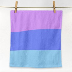 Pastel Colour, Blue, Lilac, Orange, Pastel, Pink, Romance Face Towel by kyorashop23