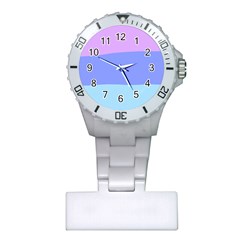 Pastel Colour, Blue, Lilac, Orange, Pastel, Pink, Romance Plastic Nurses Watch by kyorashop23