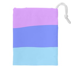 Pastel Colour, Blue, Lilac, Orange, Pastel, Pink, Romance Drawstring Pouch (4xl) by kyorashop23