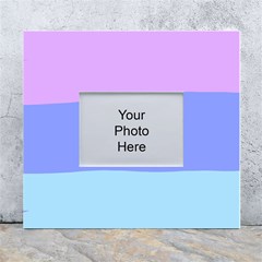 Pastel Colour, Blue, Lilac, Orange, Pastel, Pink, Romance White Wall Photo Frame 5  X 7  by kyorashop23