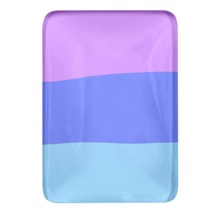 Pastel Colour, Blue, Lilac, Orange, Pastel, Pink, Romance Rectangular Glass Fridge Magnet (4 pack)