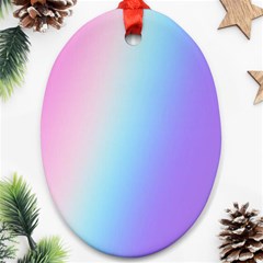 Pastel Rainbow, Color Ornament (oval)