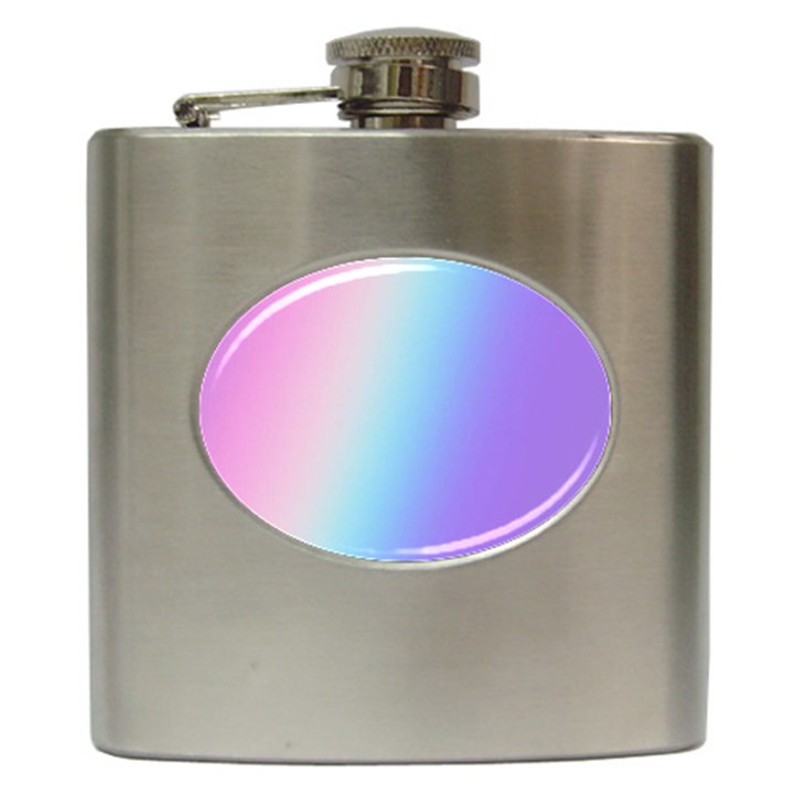 Pastel Rainbow, Color Hip Flask (6 oz)