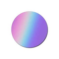 Pastel Rainbow, Color Rubber Coaster (round) by kyorashop23