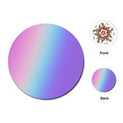 Pastel Rainbow, Color Playing Cards Single Design (round)