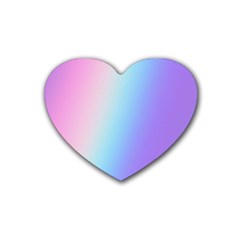 Pastel Rainbow, Color Rubber Coaster (heart) by kyorashop23